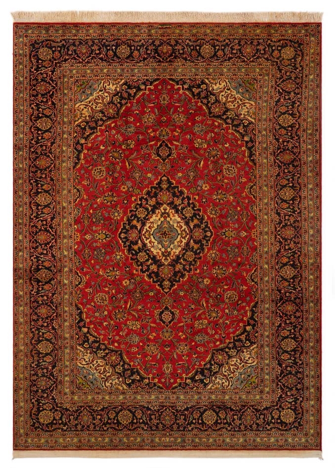 Detailansicht von 250cm x 350cm Kashan Wolle Teppich
