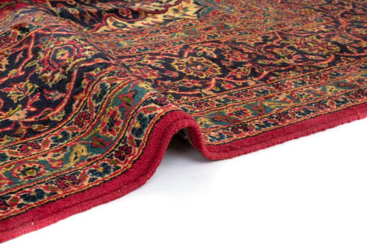 8' x 11' 2 Hand Knotted Kashan Persian Wool Rug