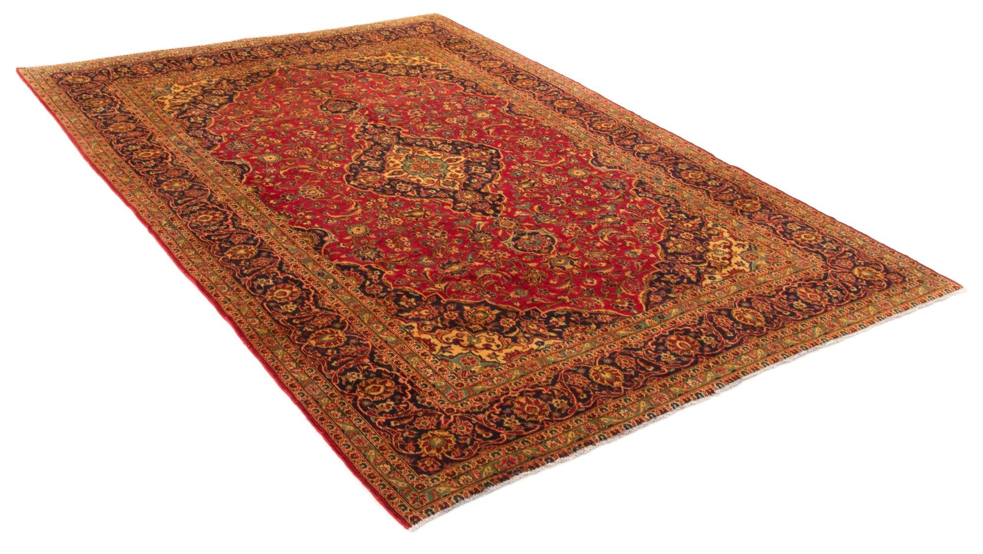 8' 2 x 11' 1 Hand Knotted Kashan Persian Wool Rug
