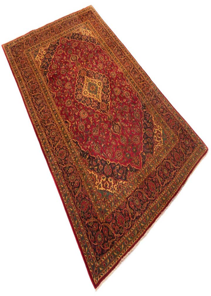 7' 10 x 11' 8 Hand Knotted Kashan Persian Wool Rug