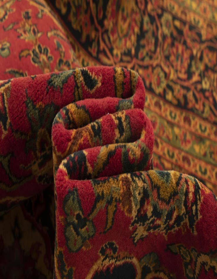 Detail image of 9' 7 x 12' 11 Hand Knotted Kashan Persian Wool Rug