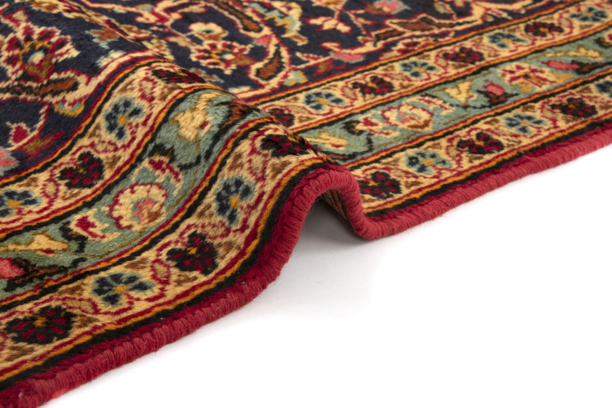 9' 4 x 13' 5 Hand Knotted Kashan Persian Wool Rug