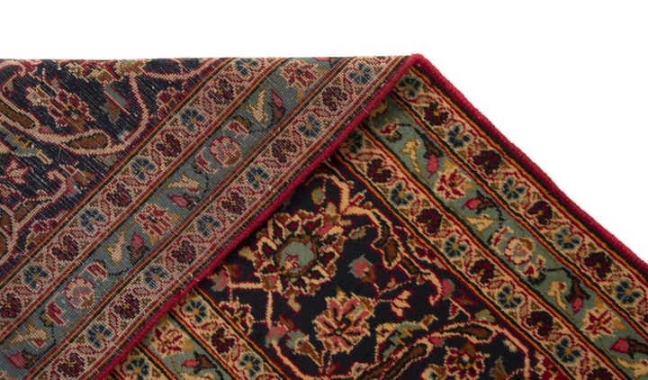 9' 4 x 13' 5 Hand Knotted Kashan Persian Wool Rug