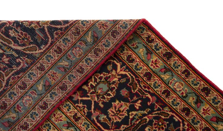 Detail image of 9' 4 x 13' 5 Hand Knotted Kashan Persian Wool Rug