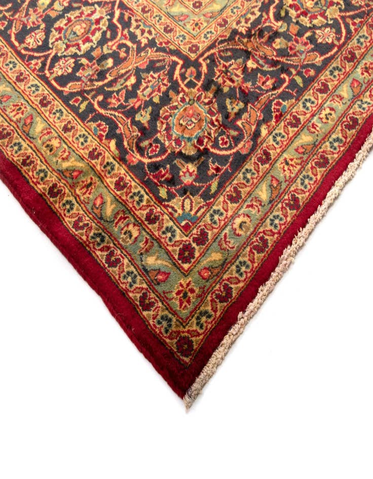 Detail image of 9' 7 x 12' 2  Hand Knotted Kashan Persian Wool Rug