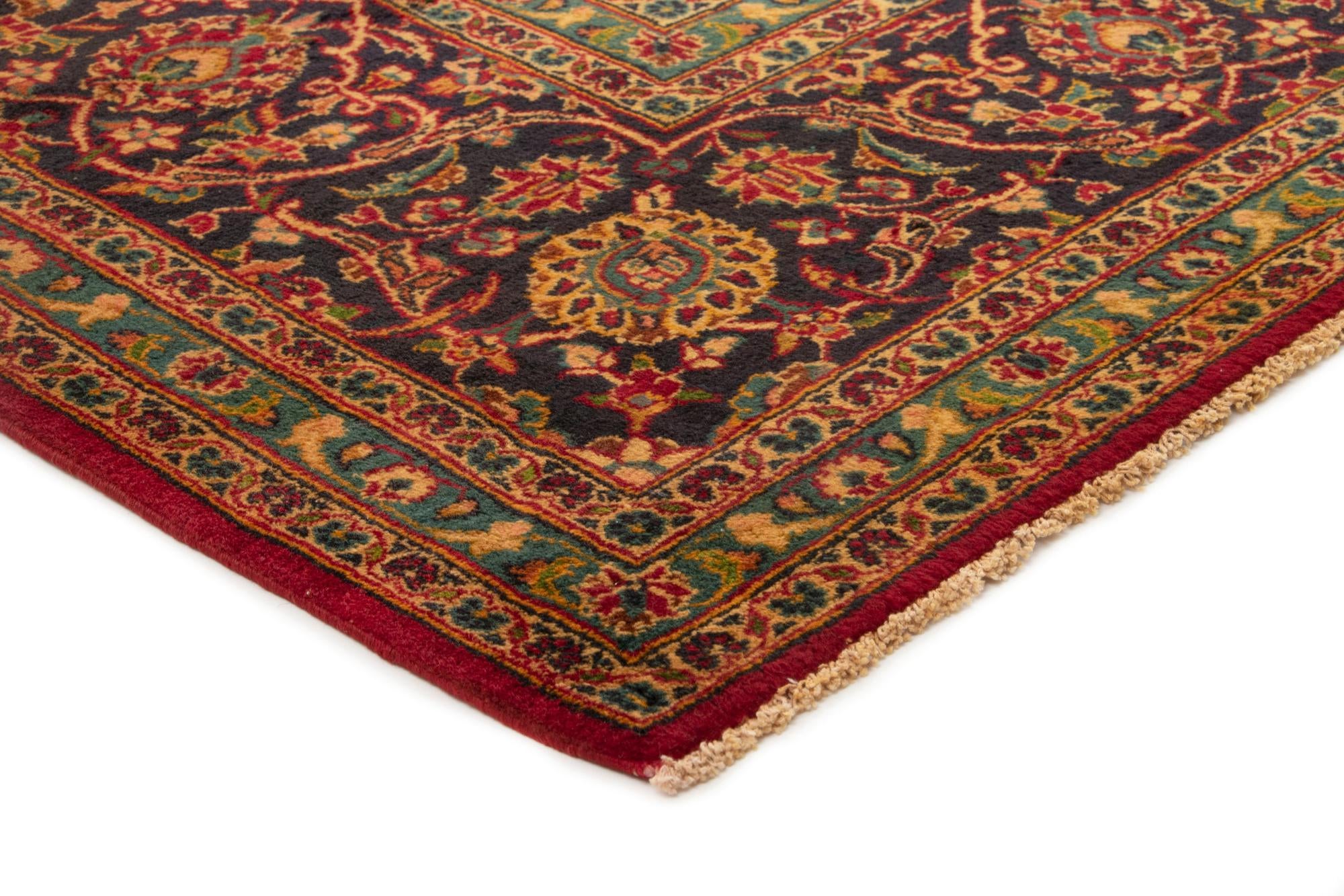 9' 11 x 13' 2 Hand Knotted Kashan Persian Wool Rug