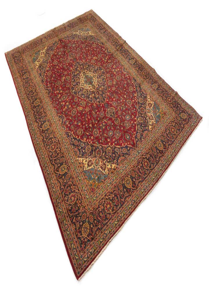 9' 11 x 13' 3 Hand Knotted Kashan Persian Rug