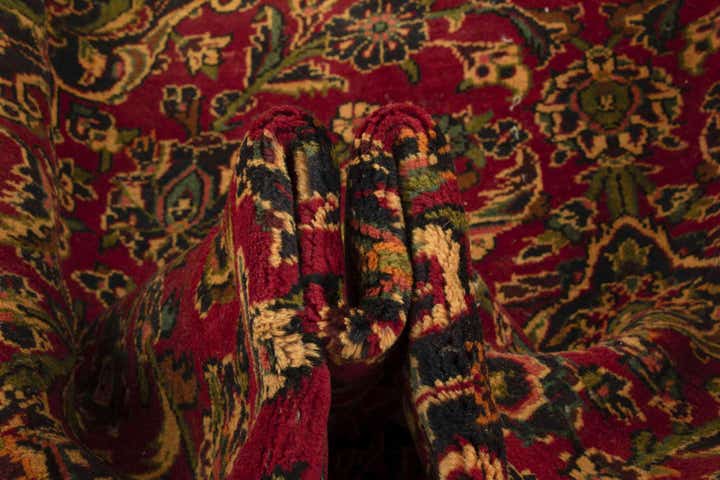 9' 7 x 13' 5 Hand Knotted Kashan Persian Wool Rug