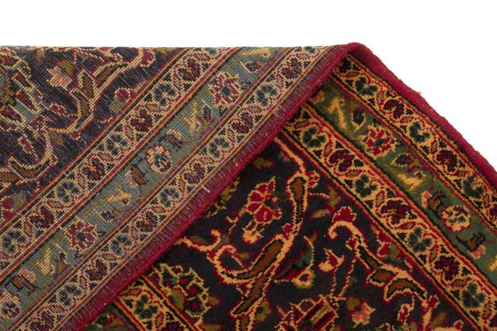 9' 7 x 13' 5 Hand Knotted Kashan Persian Wool Rug