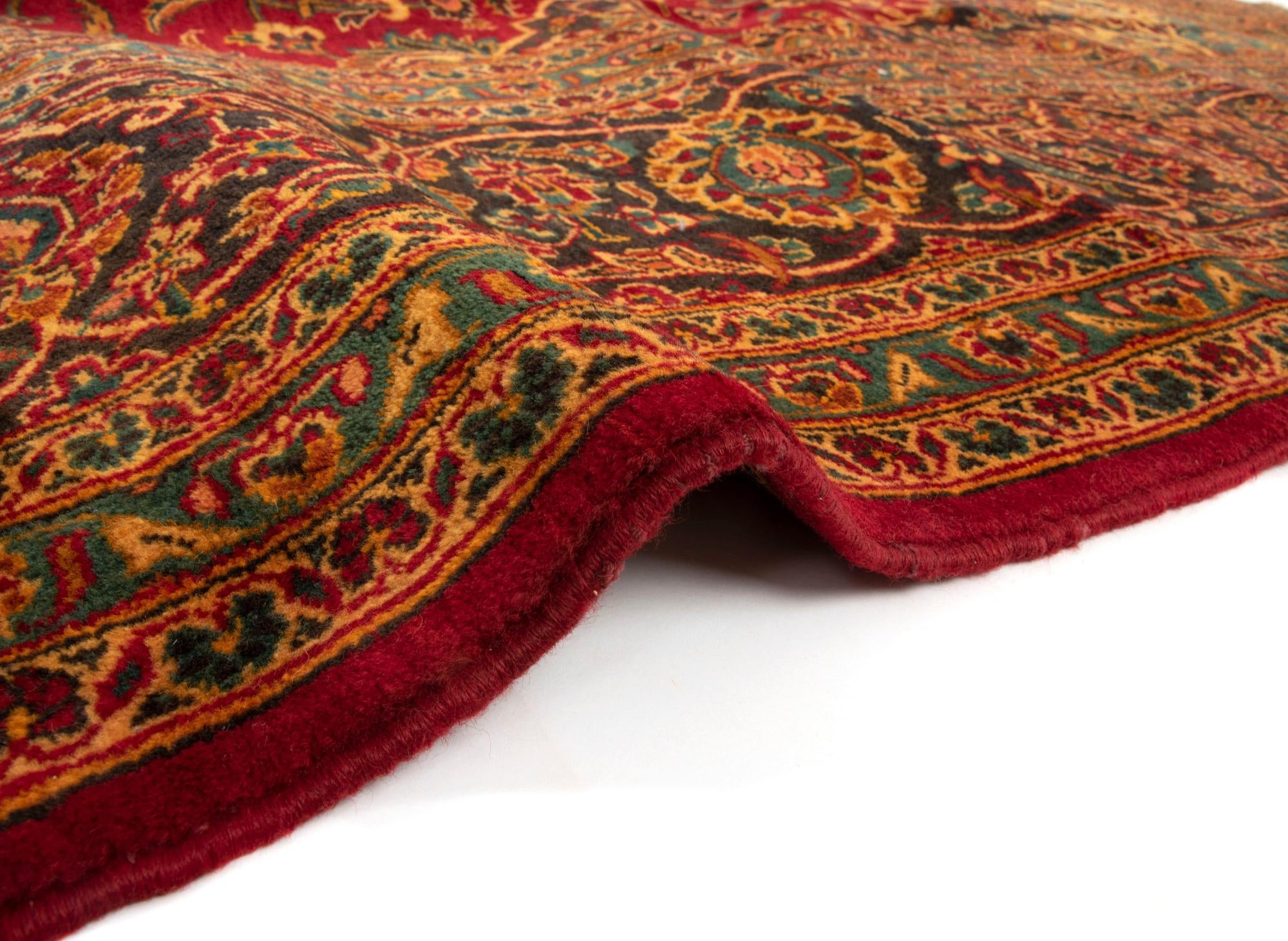 10' x 13' 1 Hand Knotted Kashan Persian Wool Rug