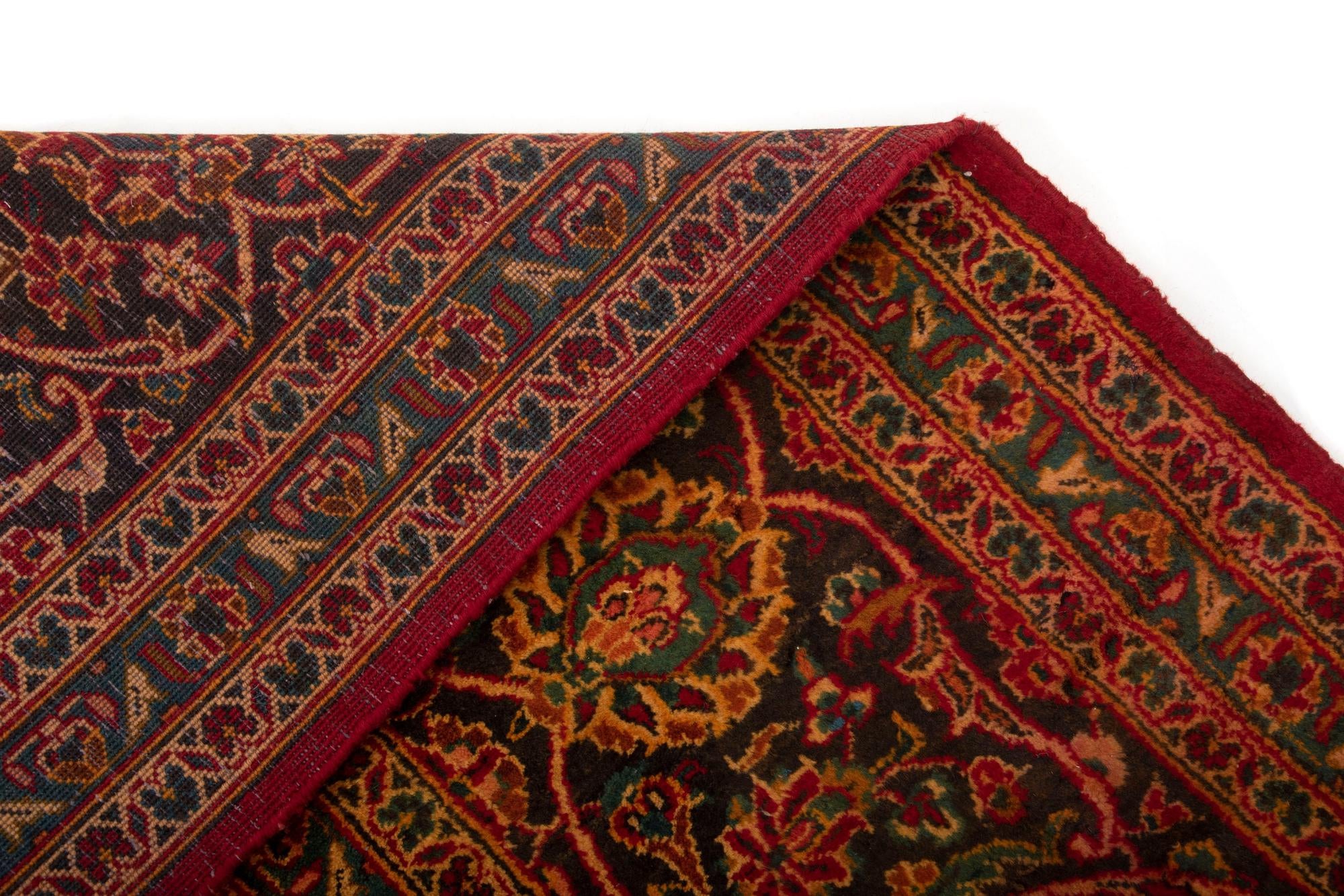 10' x 13' 1 Hand Knotted Kashan Persian Wool Rug
