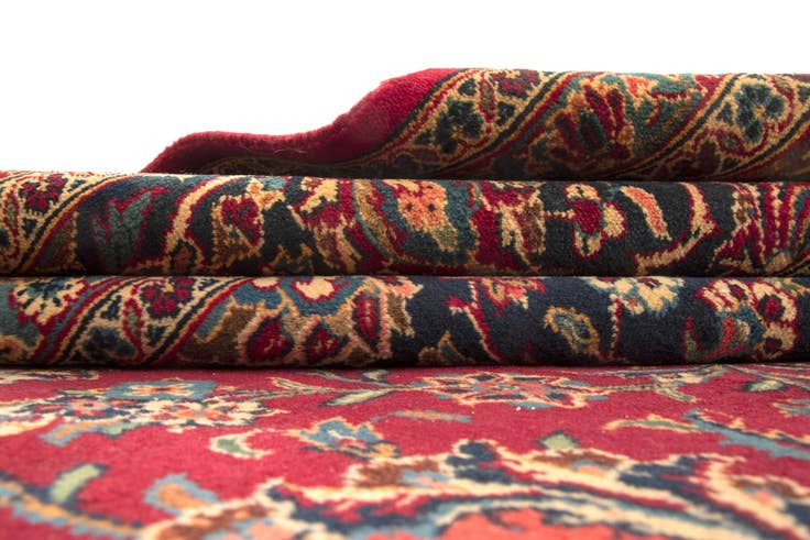 Detail image of 10' 6 x 14' Hand Knotted Kashan Persian Wool Rug