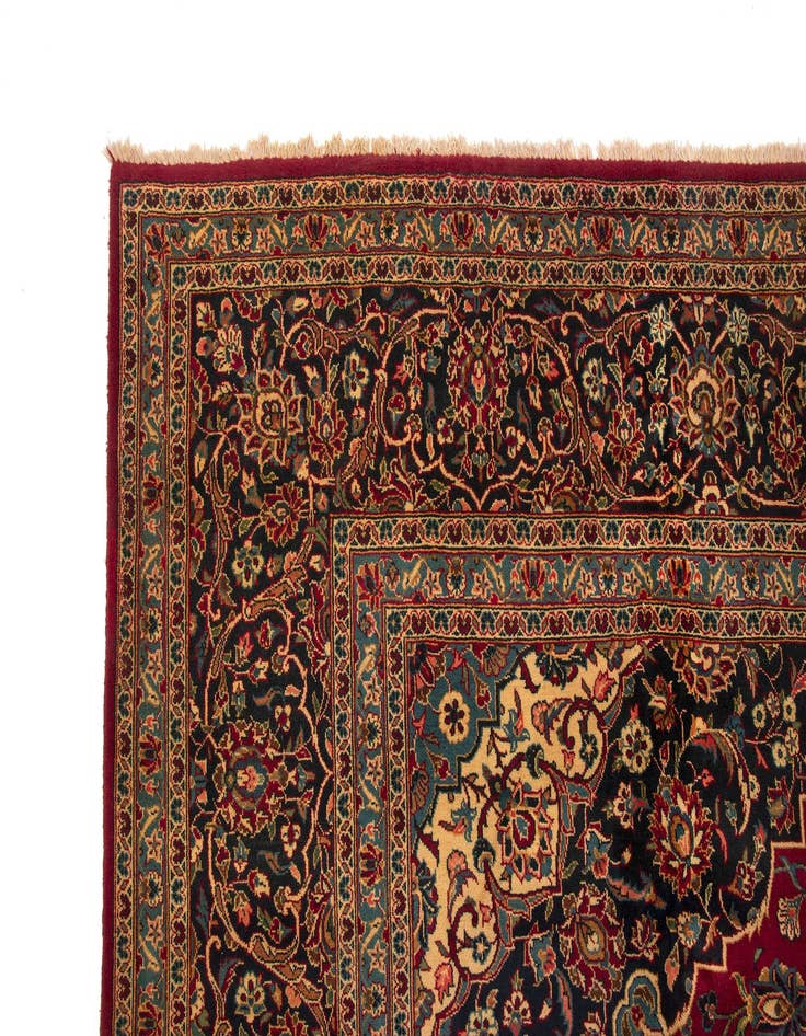 Detail image of 10' 6 x 14' Hand Knotted Kashan Persian Wool Rug