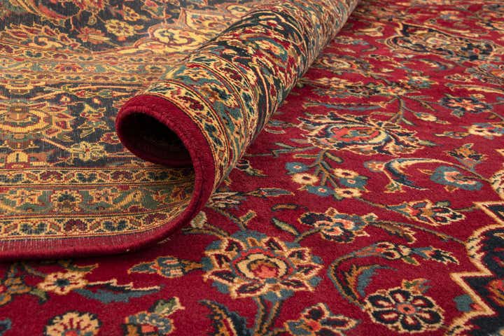 10' 6 x 14' Hand Knotted Kashan Persian Wool Rug