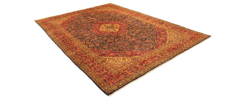 Detail image of 9' 10 x 13' 4 Hand Knotted Kashan Persian Wool Rug