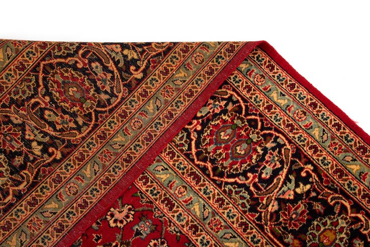 Detail image of 9' 7 x 12' 11 Hand Knotted Kashan Persian Wool Rug