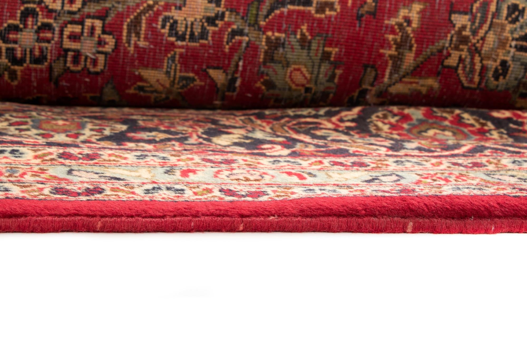 9' 7 x 12' 11 Hand Knotted Kashan Persian Wool Rug