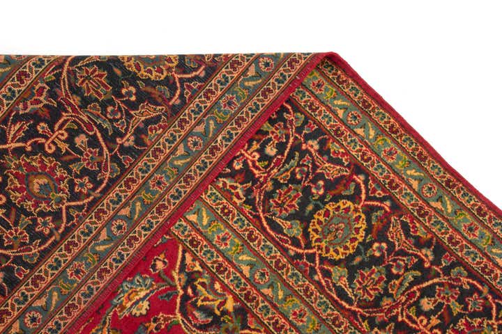 9' 5 x 12' 10 Hand Knotted Kashan Persian Rug