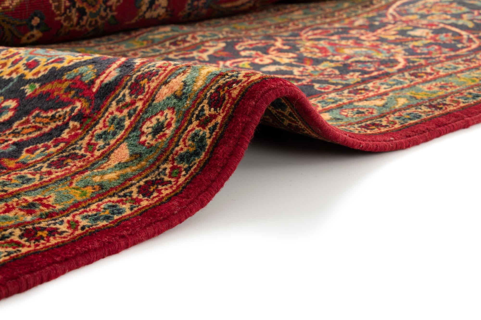 9' 5 x 12' 10 Hand Knotted Kashan Persian Rug