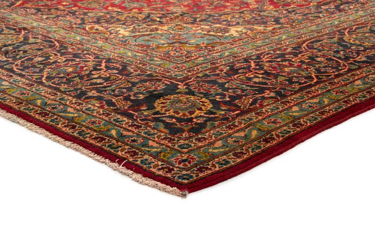 Detail image of 9' 5 x 12' 10 Hand Knotted Kashan Persian Rug