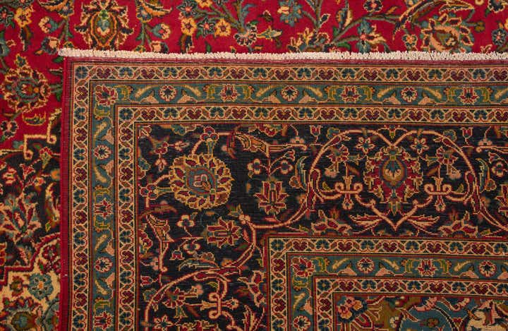 9' 5 x 12' 10 Hand Knotted Kashan Persian Rug