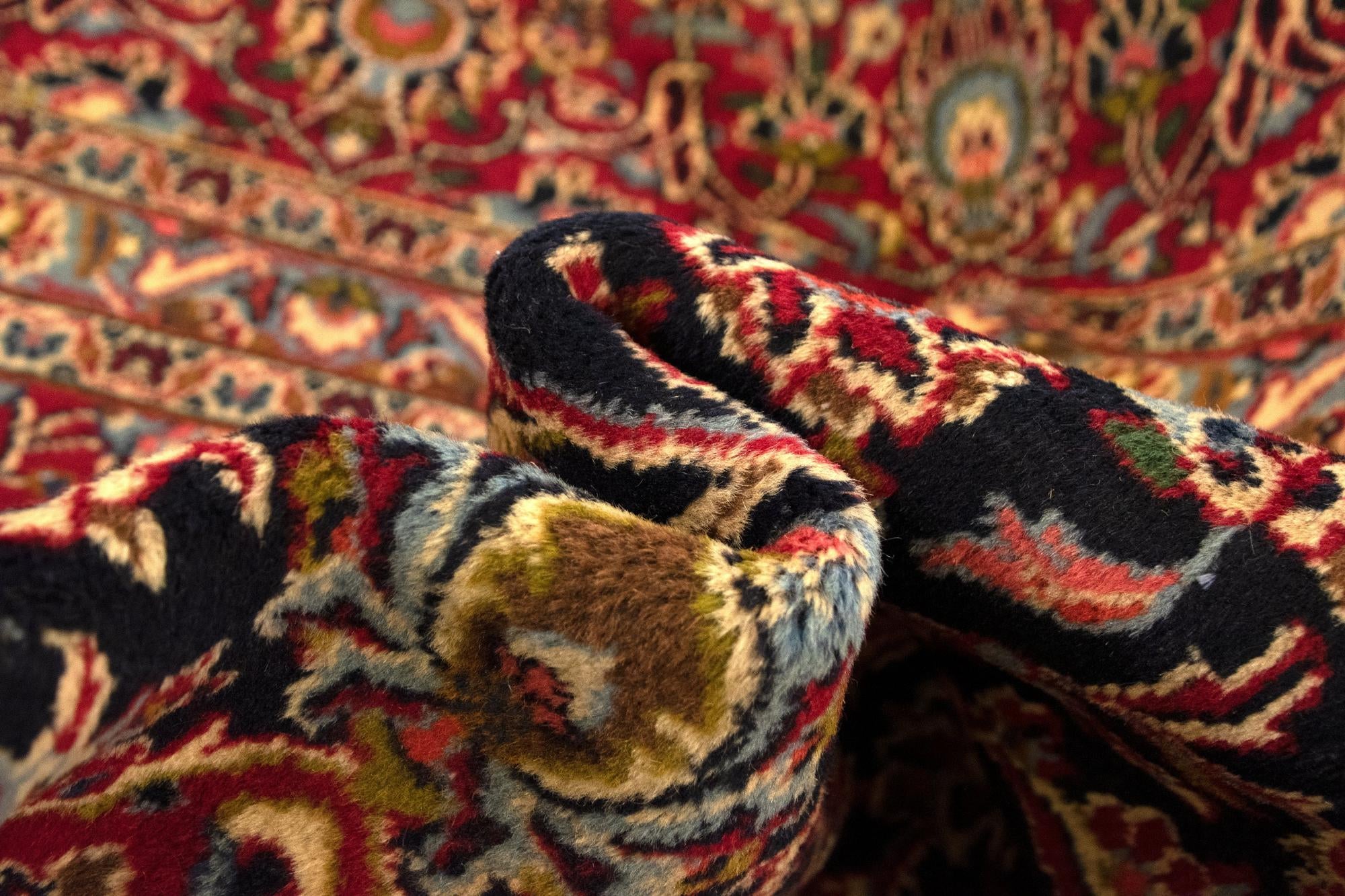 9' 7 x 13' 2 Hand Knotted Kashan Persian Rug