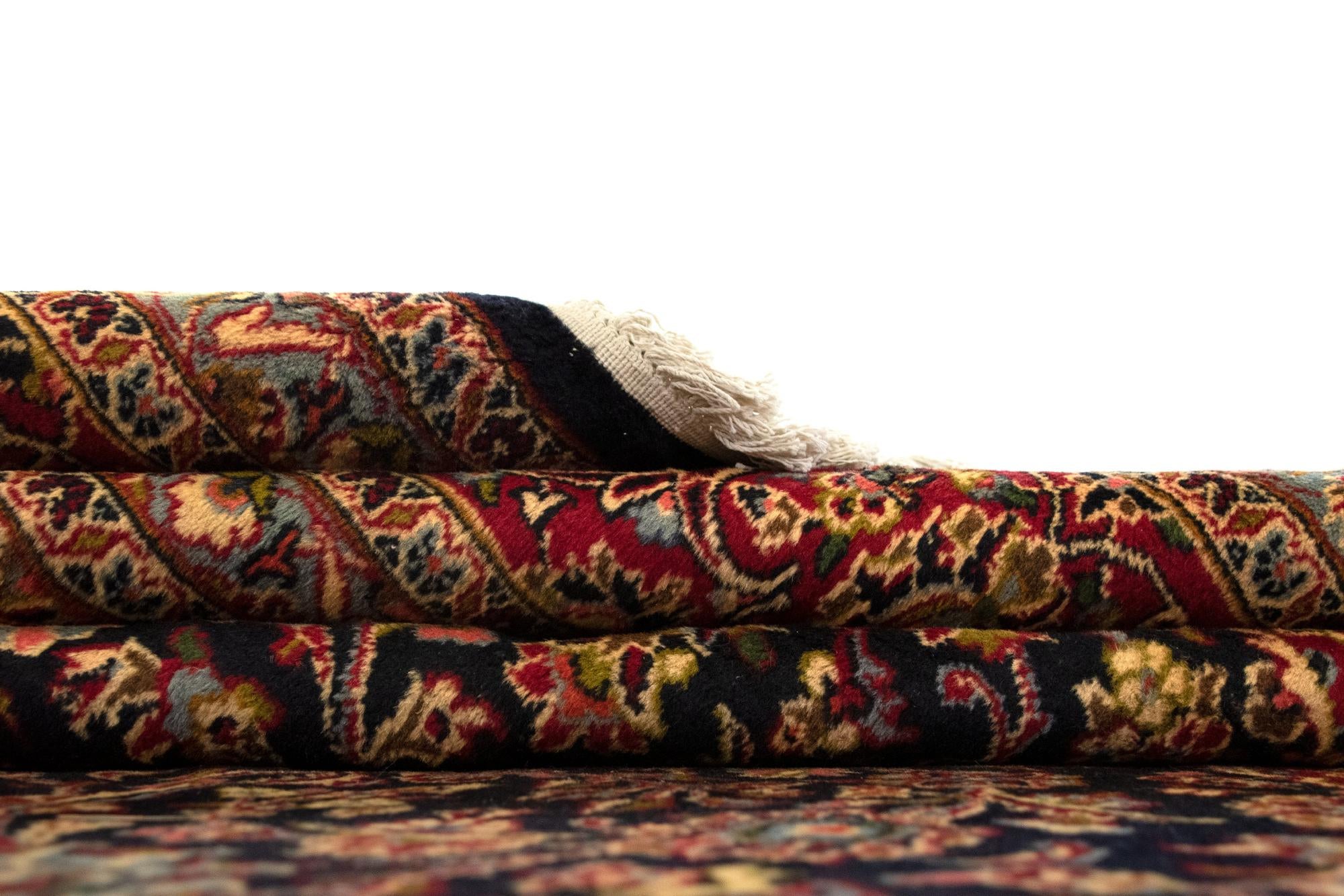 9' 7 x 13' 2 Hand Knotted Kashan Persian Rug
