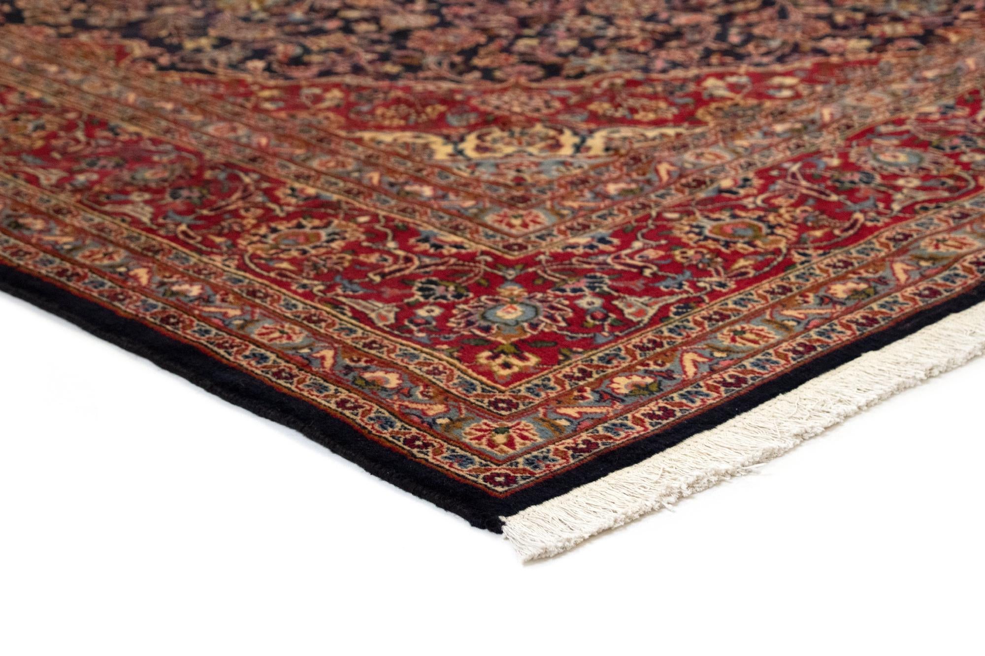 9' 7 x 13' 2 Hand Knotted Kashan Persian Rug