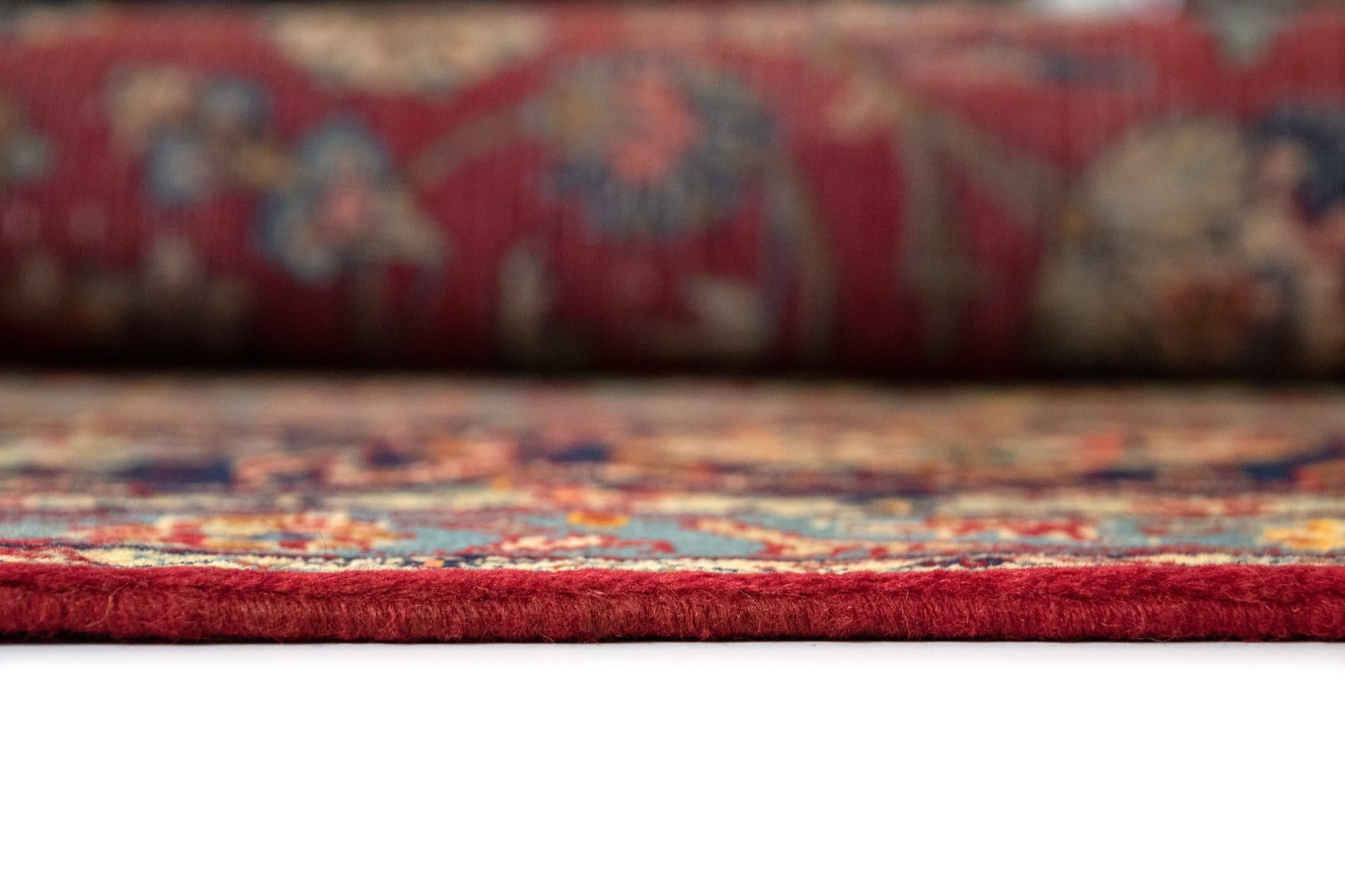 9' 7 x 13' 1 Hand Knotted Kashan Persian Wool Rug