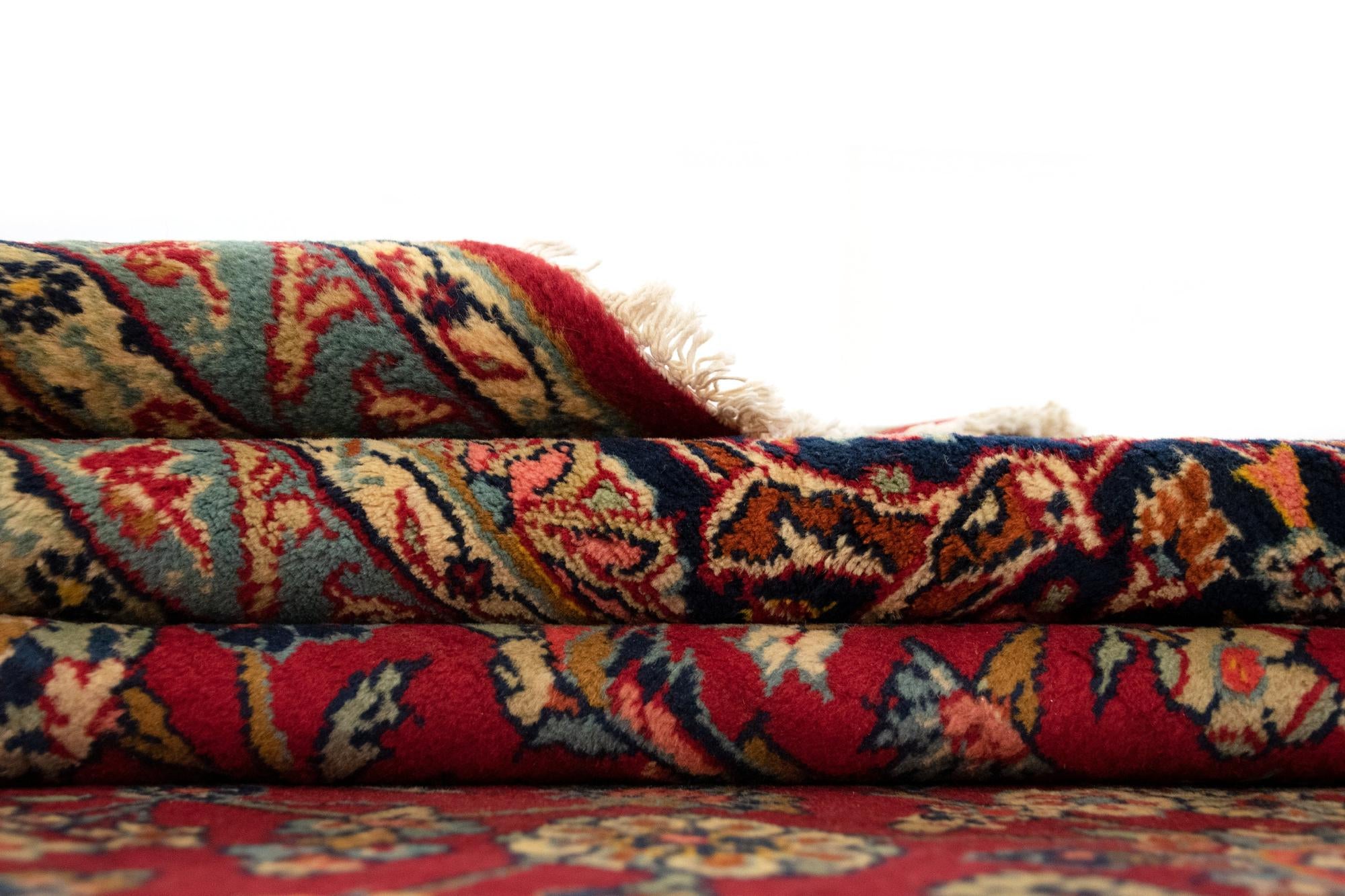 9' 7 x 13' 1 Hand Knotted Kashan Persian Wool Rug