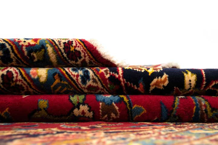 9' 7 x 13' 2 Hand Knotted Kashan Persian Wool Rug