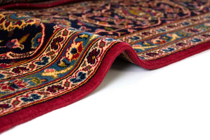 9' 7 x 13' 2 Hand Knotted Kashan Persian Wool Rug