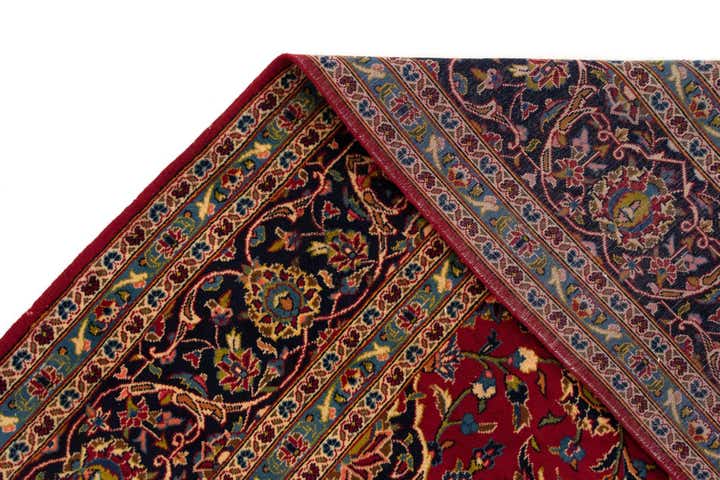 9' 7 x 13' 2 Hand Knotted Kashan Persian Wool Rug