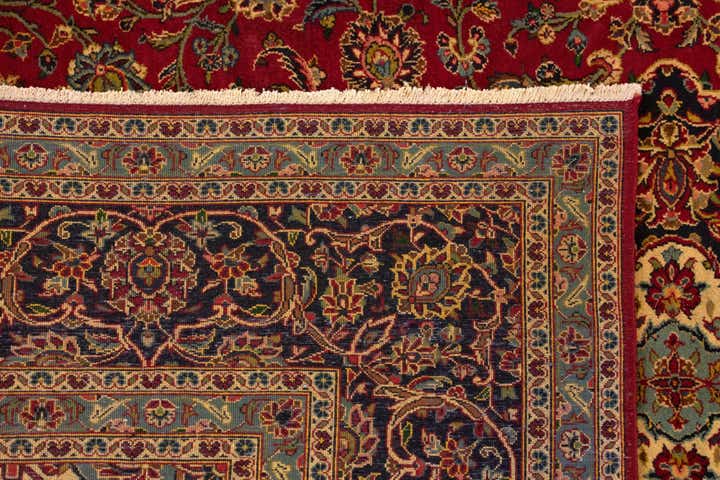 9' 11 x 12' 10 Hand Knotted Kashan Persian Wool Rug