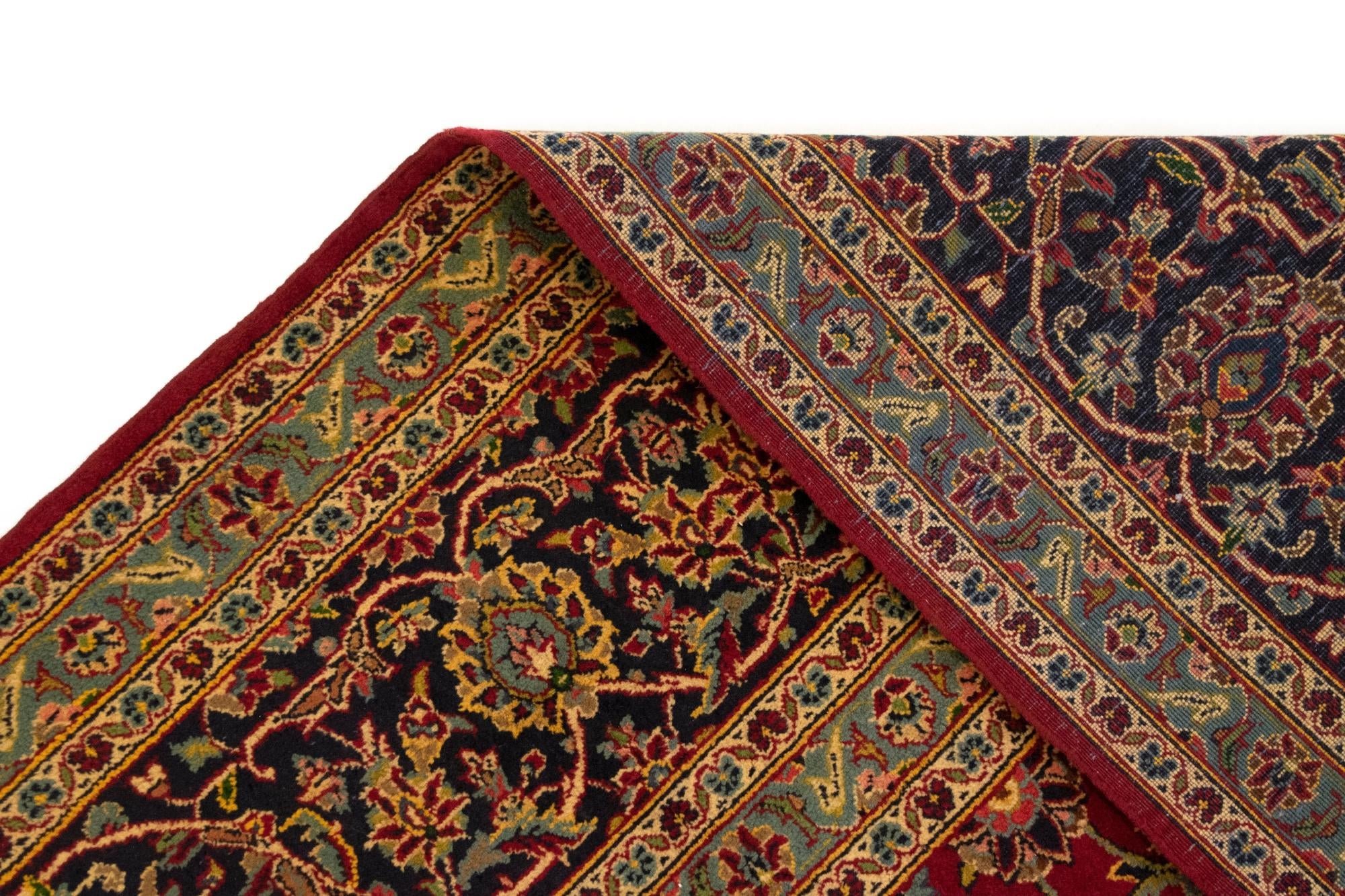 9' 11 x 12' 10 Hand Knotted Kashan Persian Wool Rug