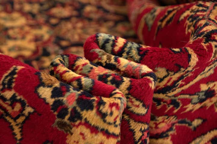 9' 7 x 12' 10 Hand Knotted Kashan Persian Wool Rug