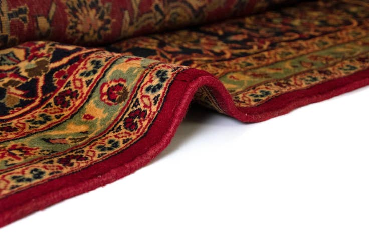 Detail image of 9' 7 x 12' 10 Hand Knotted Kashan Persian Wool Rug
