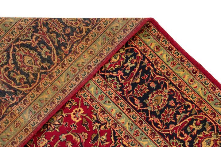 9' 7 x 12' 10 Hand Knotted Kashan Persian Wool Rug