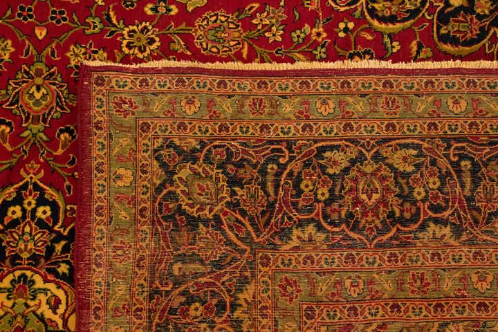 9' 5 x 14' 2 Hand Knotted Kashan Persian Wool Rug