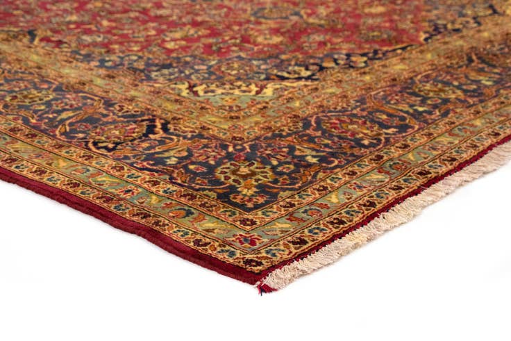 Detail image of 8' 4 x 12' 6 Hand Knotted Kashan Persian Wool Rug