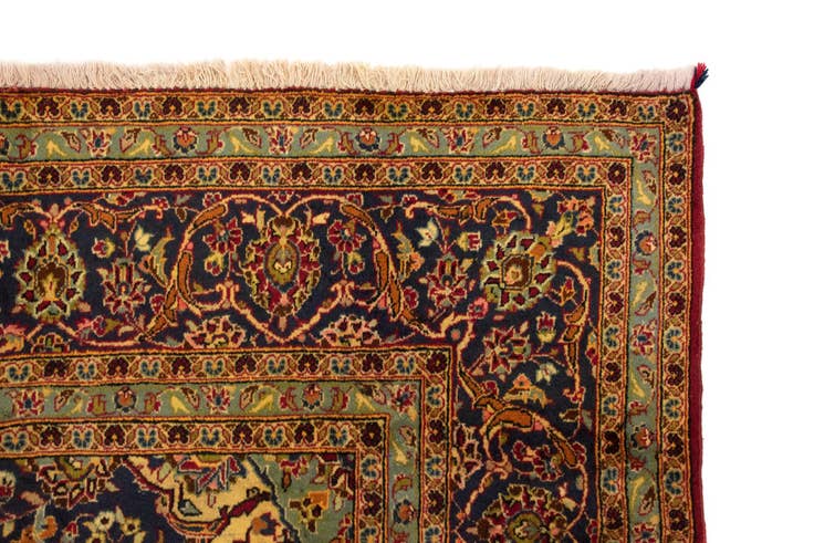 Detail image of 8' 4 x 12' 6 Hand Knotted Kashan Persian Wool Rug