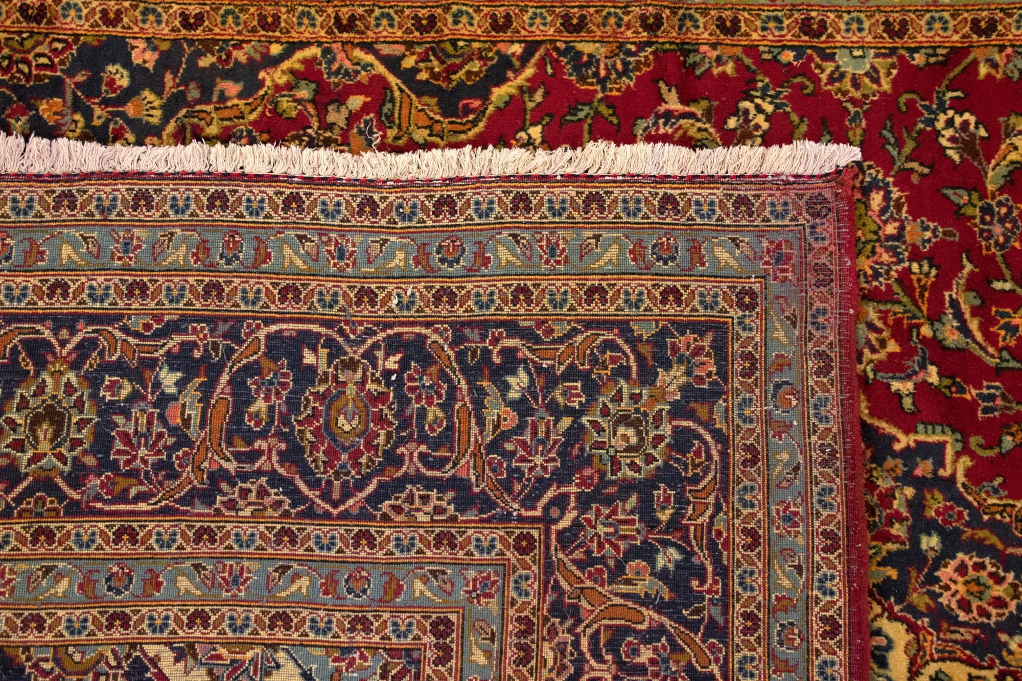 8' 4 x 12' 6 Hand Knotted Kashan Persian Wool Rug
