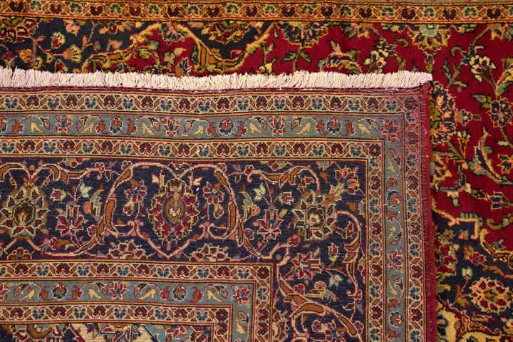 8' 4 x 12' 6 Hand Knotted Kashan Persian Wool Rug