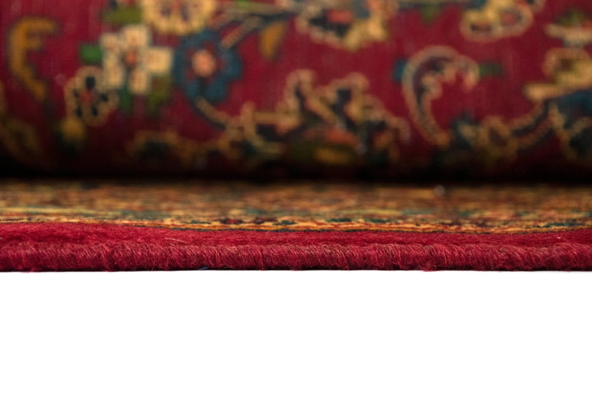 9' 7 x 12' 6 Hand Knotted Kashan Persian Wool Rug