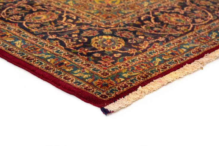 Detail image of 9' 9 x 13' 5 Hand Knotted Kashan Persian Rug