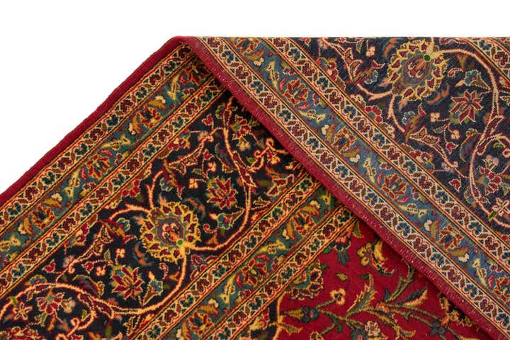 9' 9 x 13' 5 Hand Knotted Kashan Persian Rug