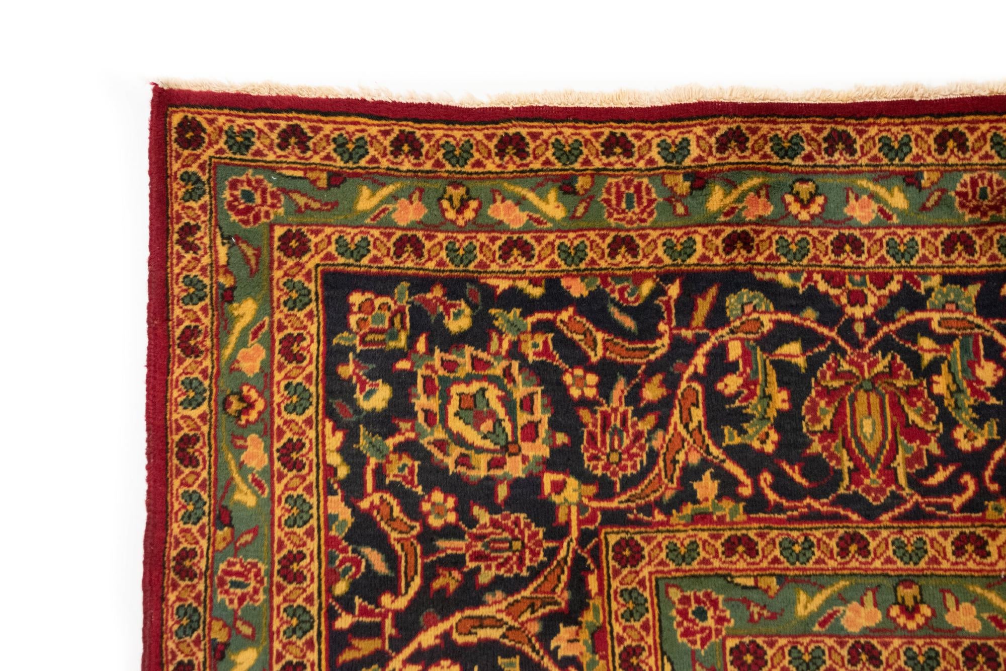 9' 5 x 12' 11 Hand Knotted Kashan Persian Rug