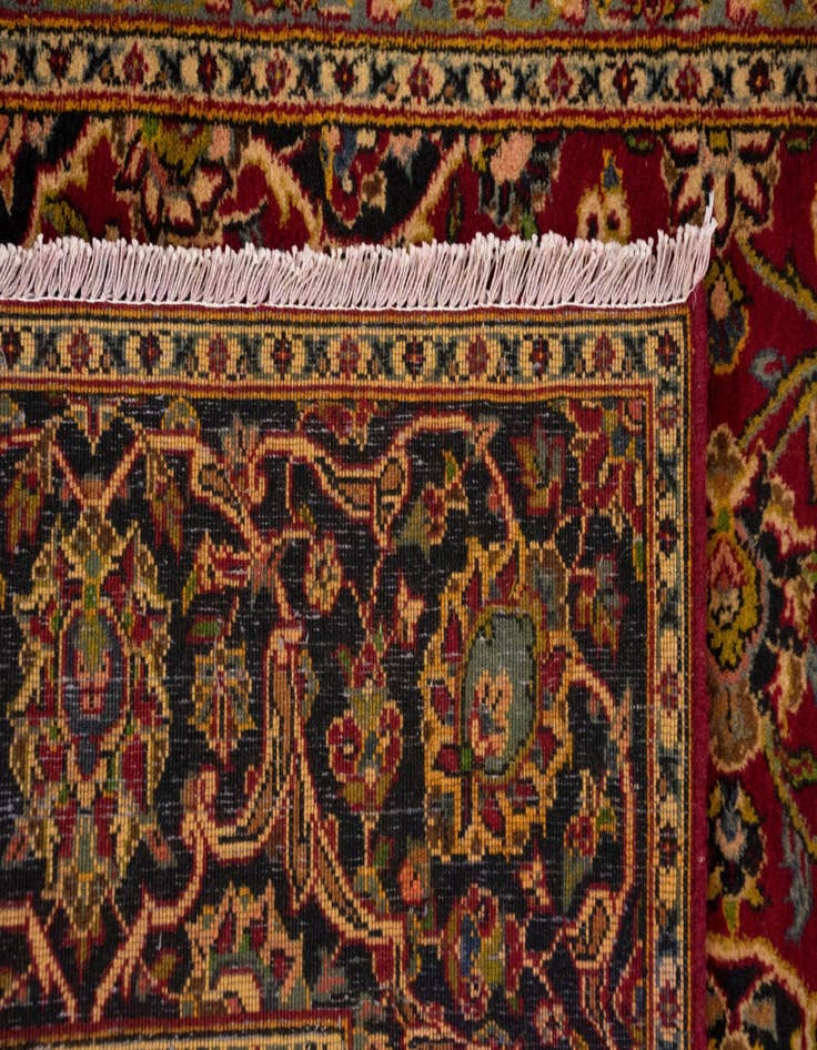 Detail image of 6' x 9' 7  Hand Knotted Kashan Persian Wool Rug