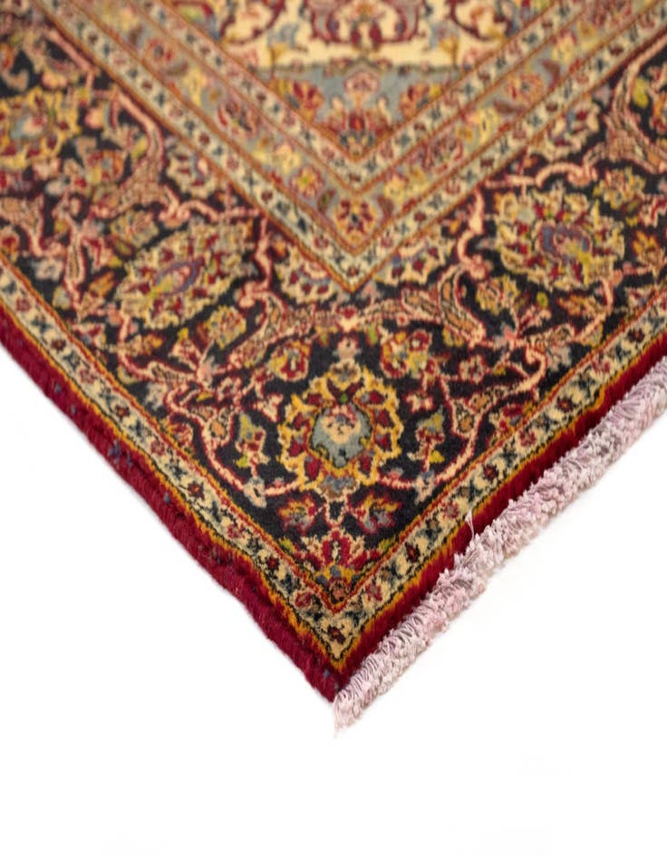 Detail image of 6' x 9' 7  Hand Knotted Kashan Persian Wool Rug