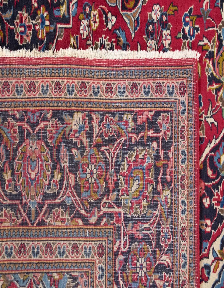 Detail image of 6' 5 x 9' 11  Hand Knotted Kashan Persian Rug